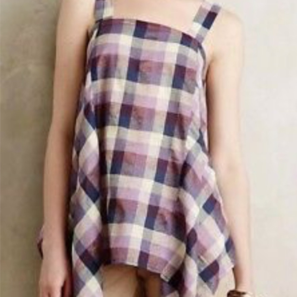 Anthropologie Holding Horses plaid tank